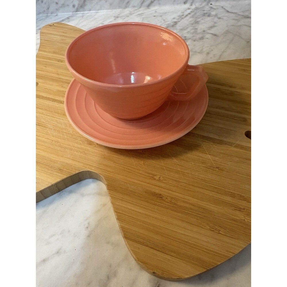 90’s Fiesta Wear Pink Tea Cup & Saucer